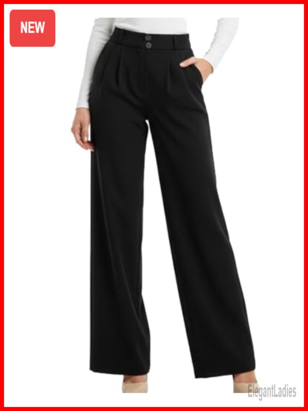 Womens High Waisted Palazzo Dress Pants Wide Leg Business Casual Work Trousers